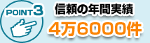 年間4万6千件のご依頼をお受けしています